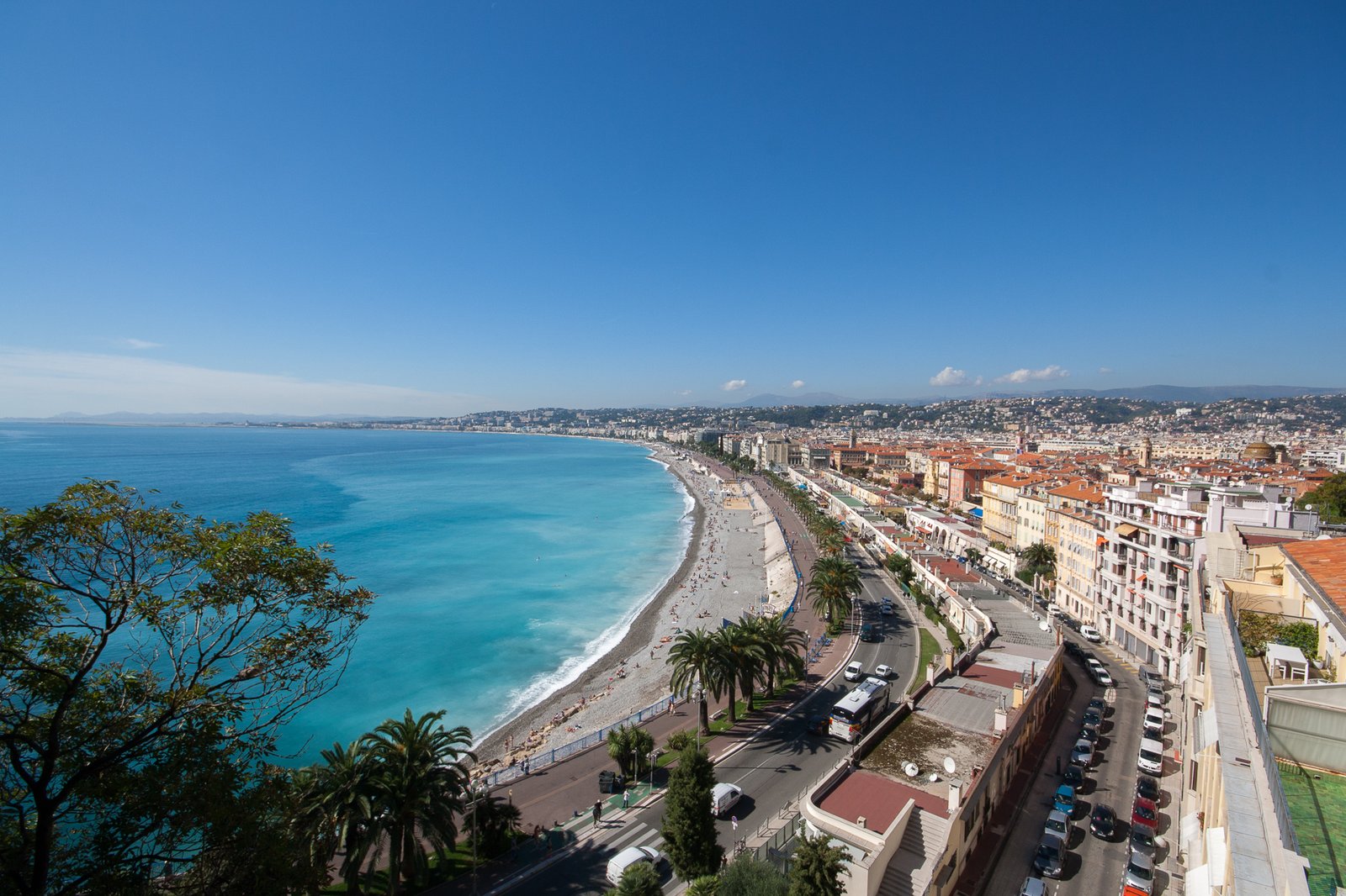 Vue de la Promenade des Anglais à Nice